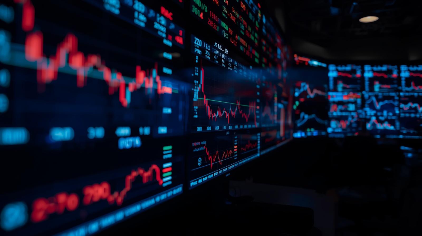 Professional trading screens and market data